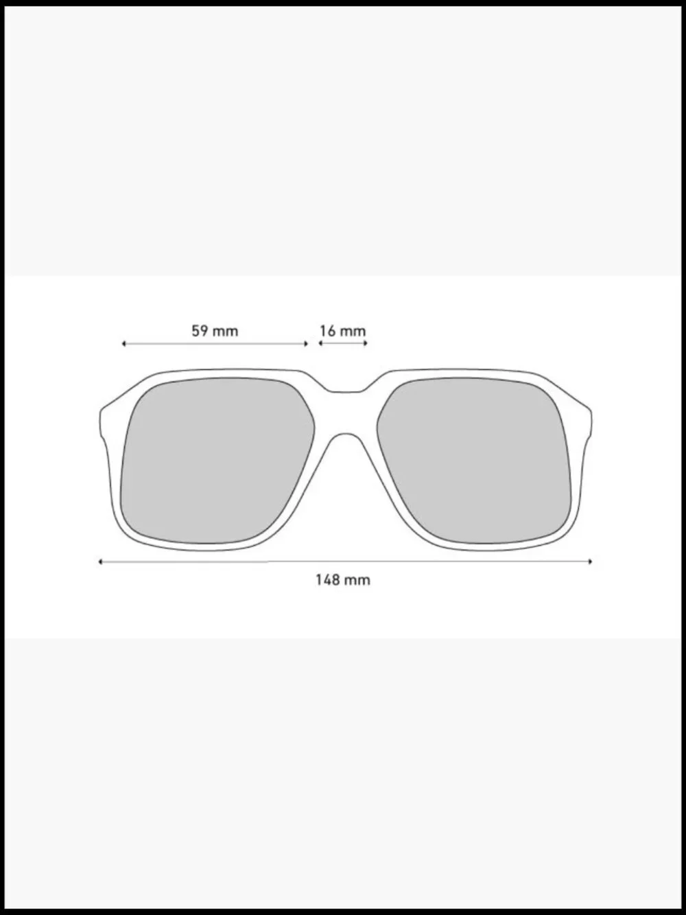 Rectangular Aviator Sunglasses, Bioplastic Frame, UV Protection
